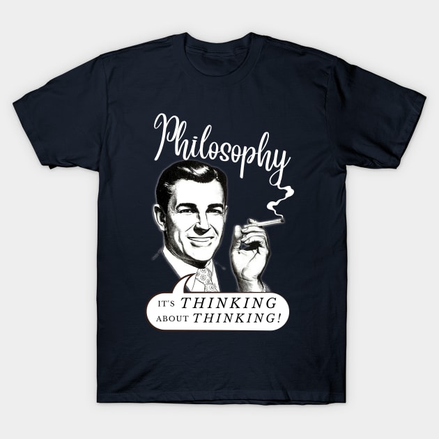 Philosophy: White Type T-Shirt by Simontology